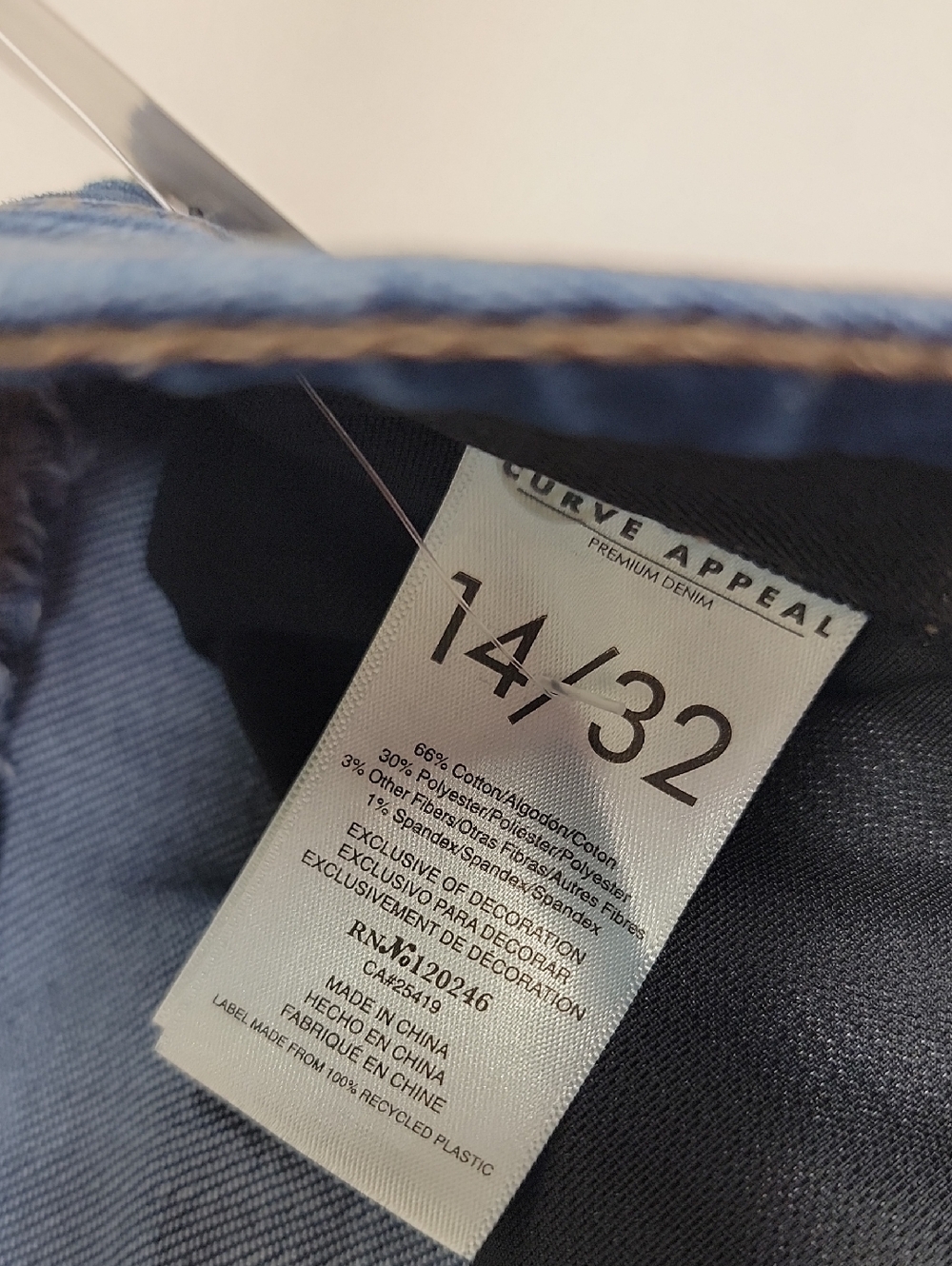 CURVE APPEAL NWT High-Rise Skinny Jeans - Union Blue - Picture 4 of 14